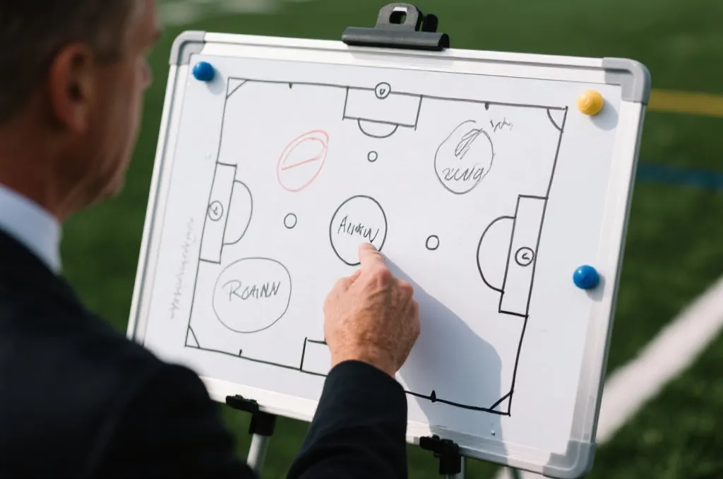 战术板与教练指示示意